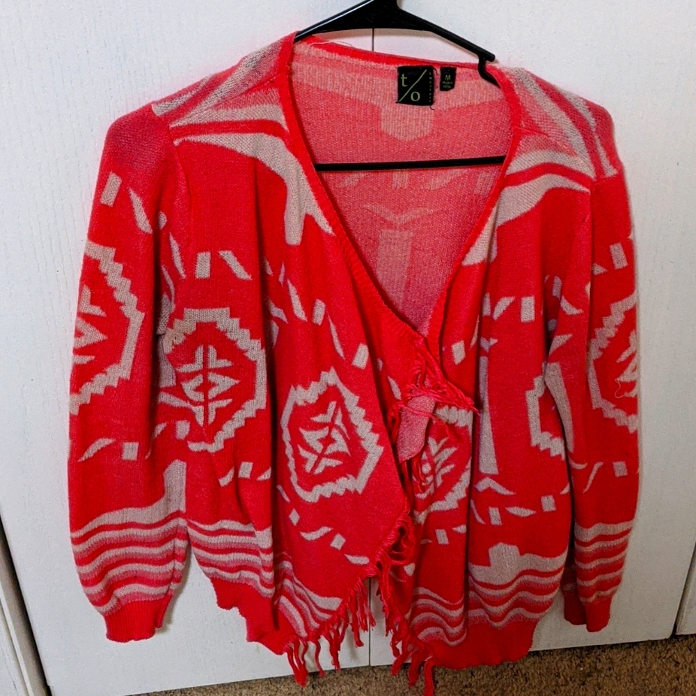 Pink cardigan
